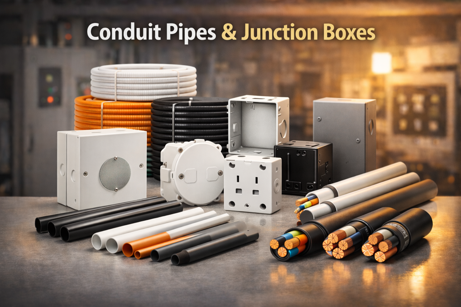 Conduit Pipes &amp; Junction Boxes